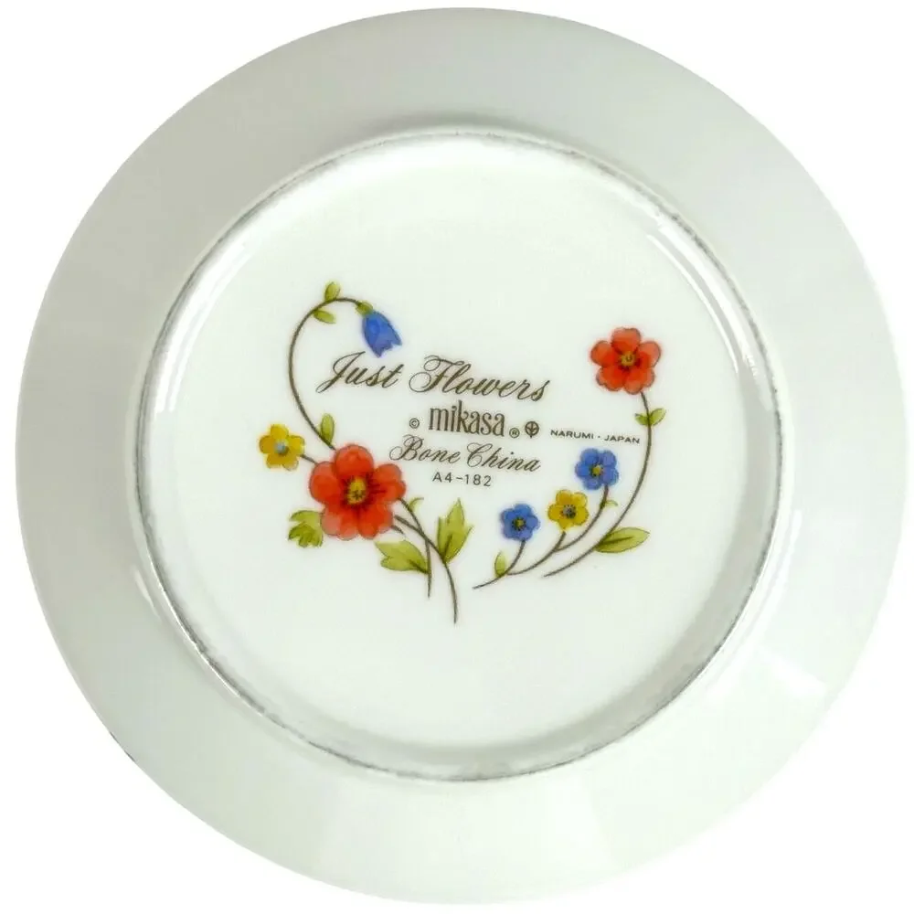 Mikasa Bone China Japan 1974-1996 Retired 'Just Flowers' 4 7/8